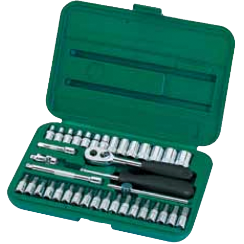 SATA 09002 Socket Set 38pc, 1/4", 1.7kg, Metric